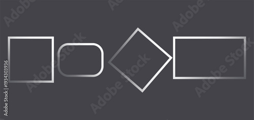 Transparent glass elements with liquid morphism effect for ui design and modern interfaces. Liquid glass push stack, 3d light frame boxes. rectangle digital button. Rectangle Liqiud glass panel differ