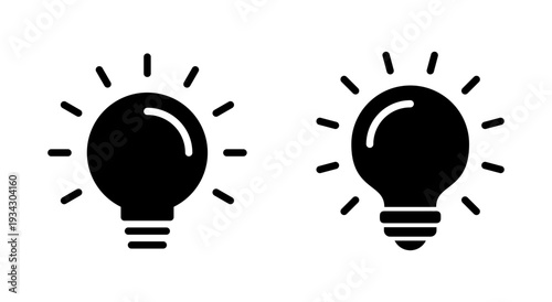 Lamp icon symbol for apps and websites. Light bulb sign and symbol. idea symbol.