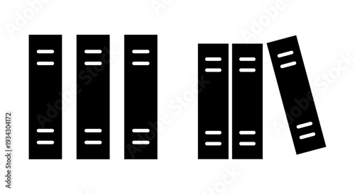 Library icon symbol for apps and websites. education sign and symbol