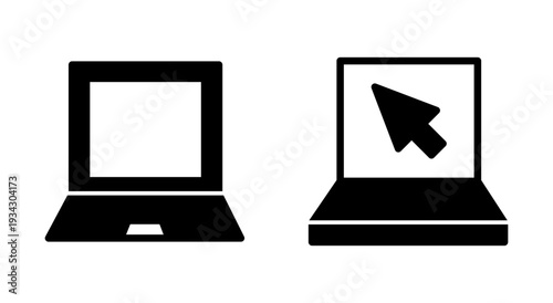 Laptop icon symbol for apps and websites. computer sign and symbol