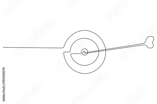 Arrow on target circle a precise hit on the bullseye