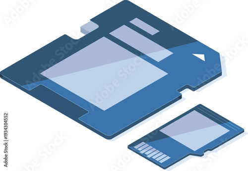 SD and micro SD cards storing digital data
