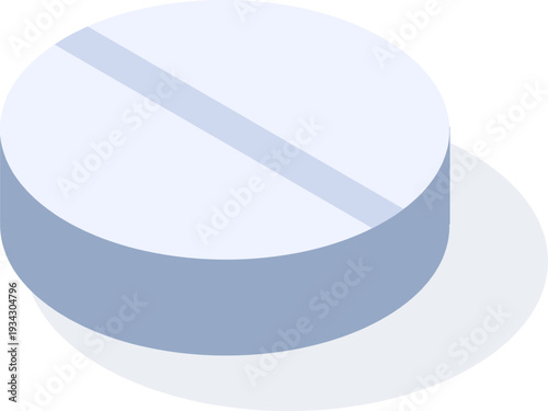 Round pill illustrating healthcare medical treatment concept