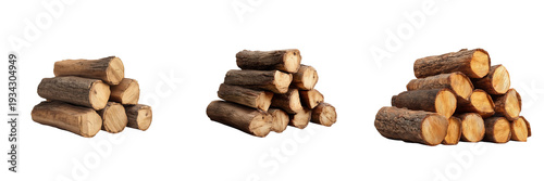 Stacking firewood for winter preparation outdoor setting nature scene