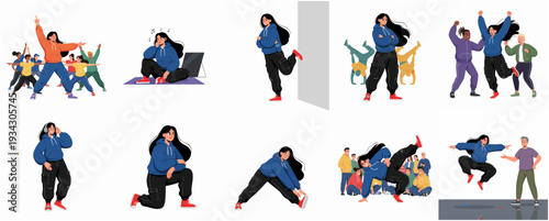 Flat Illustration Man Character in Yellow Raincoat Enjoying Camping Adventure Activity