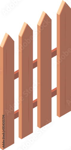 Wooden picket fence creating property boundary and home security
