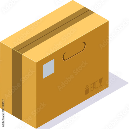 Cardboard delivery box for shipping and packaging services