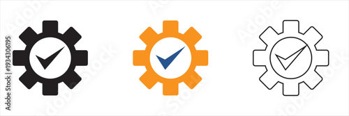 Innovation Idea and Gear Settings Icon. Representing creative ideas, innovation process, problem solving, technology development and smart solutions.