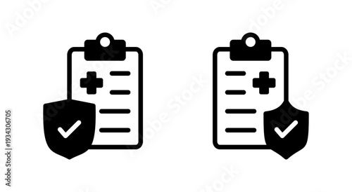 Medical insurance icon symbol for apps and websites. health insurance sign and symbol