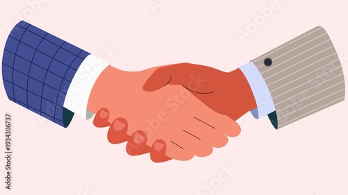
Animated Handshake Illustration Emphasizes illustration style
