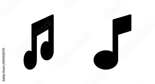 Music icon symbol for apps and websites. note music sign and symbol