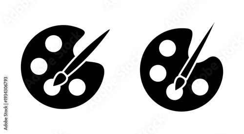 Paint icon symbol for apps and websites. paint brush sign and symbol. paint roller icon vector
