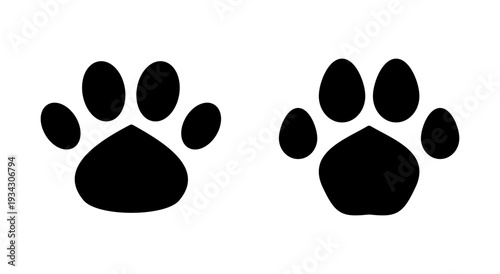 Paw icon symbol for apps and websites. paw print sign and symbol. dog or cat paw