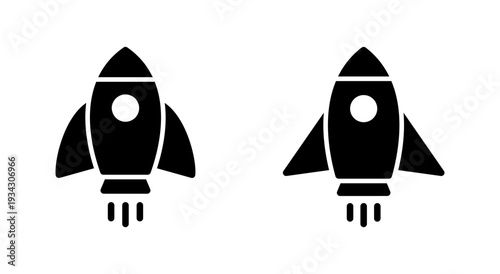 Rocket icon symbol for apps and websites. Startup sign and symbol. rocket launcher icon