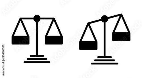 Scales icon symbol for apps and websites. Law scale icon. Justice sign and symbol