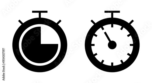 Stopwatch icon symbol for apps and websites. Timer sign and symbol. Countdown icon. Period of time