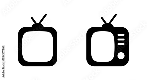 Tv icon symbol for apps and websites. television sign and symbol