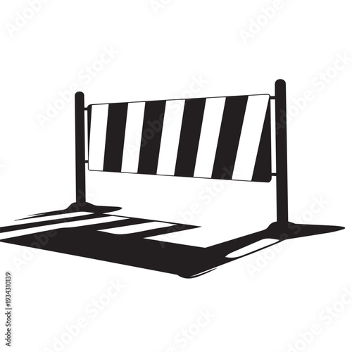 Illustration road barrier