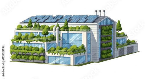 Modern Eco Friendly Office Building.