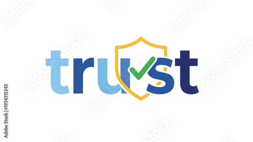 Digital Security Trustworthiness and Online Verification Logo Illustrates Robust Data Protection and Reliable Assurance for Modern Business Solutions
