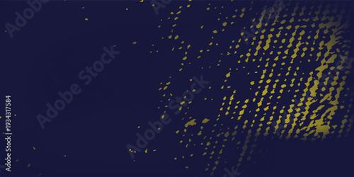 Abstract yellow-blue frame on a dark background. Sporty design in grunge illustratiions picture old modern