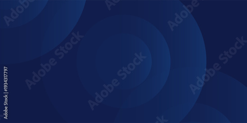 Abstract blue simple glowing geometric lines on dark blue background. circle vector