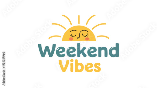 A cheerful illustration capturing the essence of relaxation and sunny days, perfect for promoting positive energy and a laid-back lifestyle during