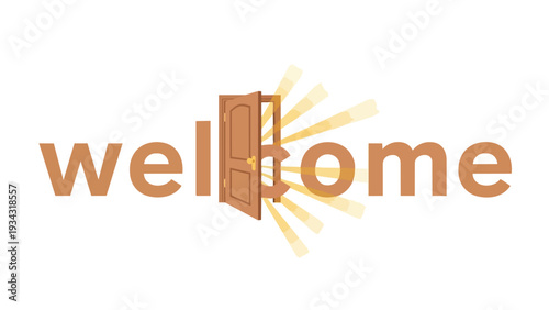 Inviting New Horizons: A Symbolic Gateway of Hospitality and Opportunity with Radiant Light