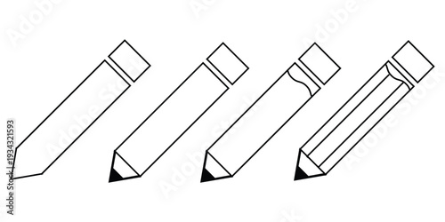 Pencil icon set vector. pen sign and symbol. edit icon vector eps 10