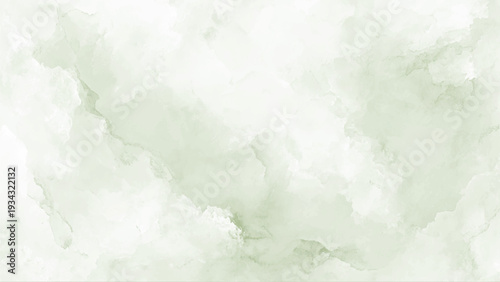 Soft green and white abstract watercolor background texture