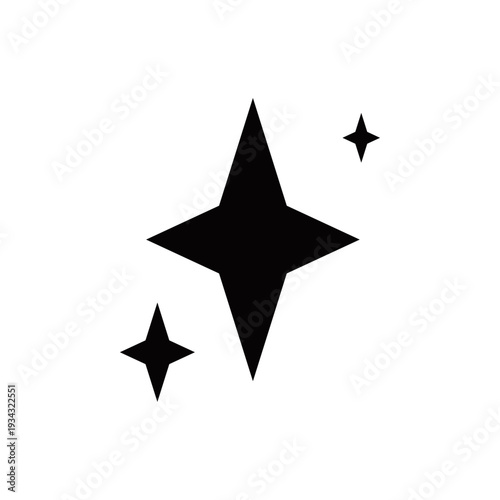 シンプル上品スパークルアイコンシリーズ – 縦長スパークル小星付き（キラキラ装飾）