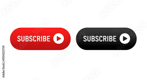 Youtube subscribe buttons isolated on transparent background png