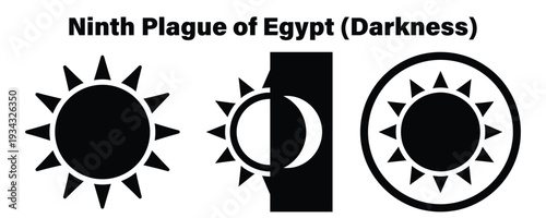 Biblical ninth plague of Egypt darkness symbol