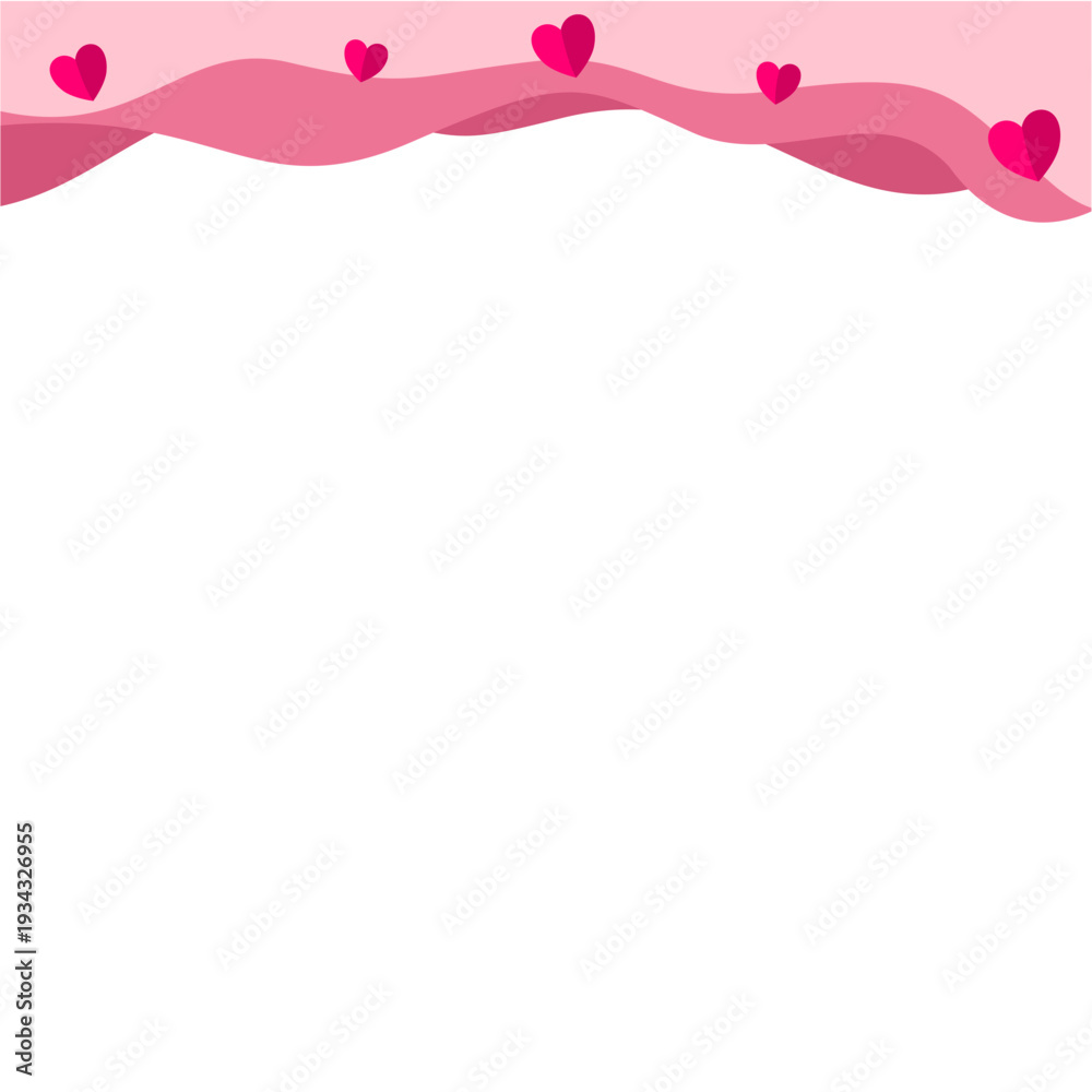 Naklejka premium Border Love Valentine