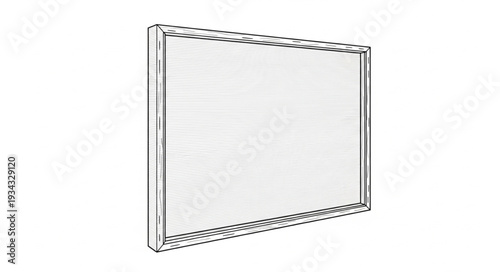 Detailed illustration of a rectangular screen with a mesh-like surface and a frame.