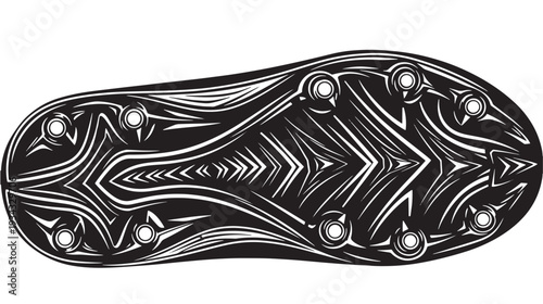 Sneaker sole with abstract black and white design for advertising