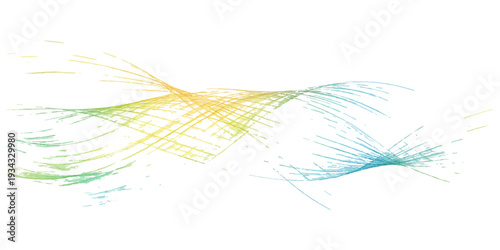 Abstract vector background with blue flowing wave lines and futuristic digital patterns for a creative web banner design element