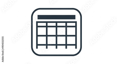 Simple grid icon representing data organization and structure.