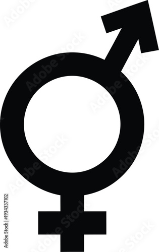 Intersex symbol representing equality and diversity in a simple design