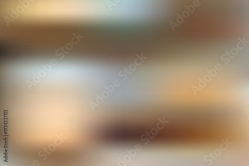 A blurred image of a room with warm and vibrant colors
