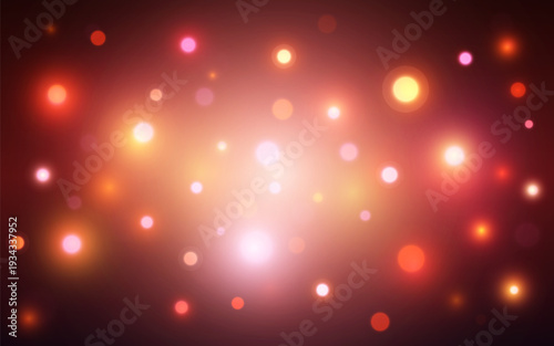 Red Orange Abstract Bokeh Background with Glowing Lights and Warm Gradient Blur, Background decoration