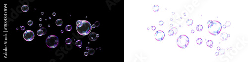 Fresh Clean Bubble Elements for Beverage or Underwater PNG.