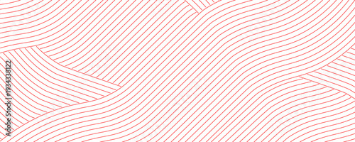 red and white background ainstant noodle, pasta and spaghetti texture with geometric wavy lines. Ramen, pasta vector pattern.