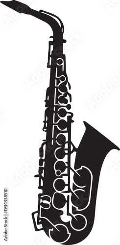 Jazz Music Saxophone Alto Brass Instrument Silhouettes