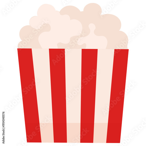 Stadium Popcorn Snack for Sports Event Vector Illustration