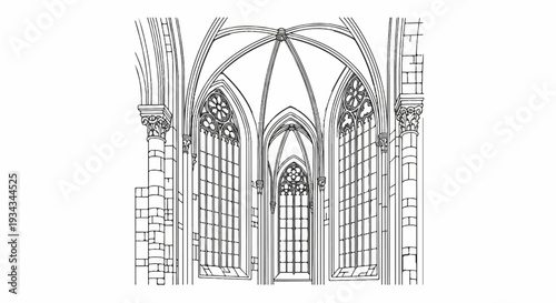 Ornate gothic architecture with high arched ceilings and large stained glass windows