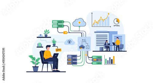 Cloud Computing Data Management Network for Business Optimization: Digital Infrastructure, Server Hosting & Remote Work Ecosystem