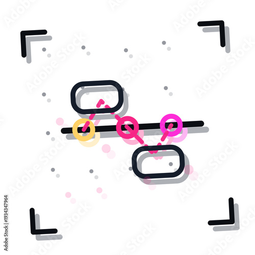 Chapter Timeline Rail modern diagram style education vector icon