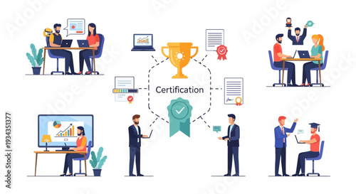 Professional Certification and Skill Development Process for Career Advancement | Online Learning & Achievement