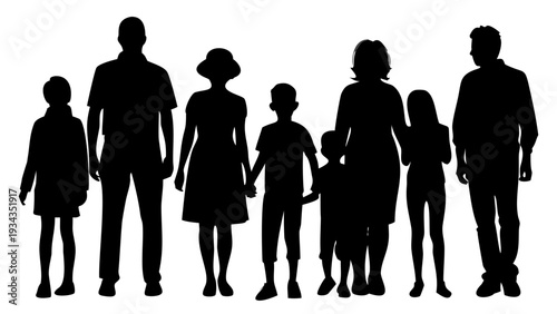 Diverse family standing together in unity and love